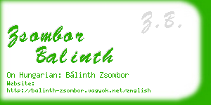 zsombor balinth business card