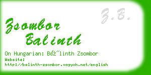 zsombor balinth business card